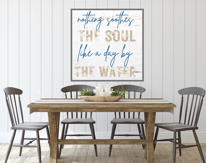 Nothing Soothes the Soul - Beach House Digital Print - Coastal Wall Art - Tropical Decor - Instant Digital Download