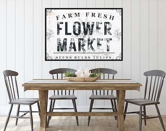 Vintage Flower Store Wall Art - Wall Hanging - 8x10 Print - Rustic Farmhouse Decor