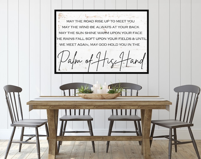 Irish Blessings Rustic Farmhouse Wall Art Print - Vintage Religious Decor - Instant Download