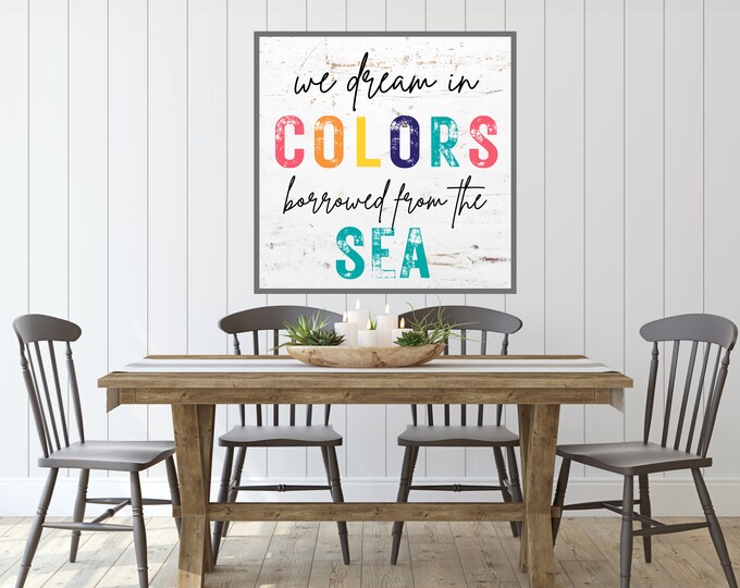 Colorful Summer Wall Art Print | Beach House Sign | Coastal Wall Decor |  Sea-Inspired Digital Download