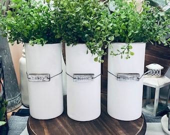 Farmhouse Glass Vases, Spring Tiered Tray Decor, Farmhouse Spring Home Decor, Spring Tray Decor, Farmhouse Flowers