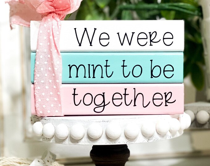 We Were Mint to Be Together Wood Sign - Cute Ice Cream Decor - Birthday Decor - Playful Typography