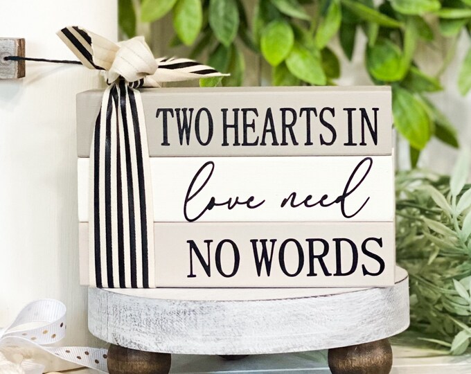 Farmhouse Wedding Decor with Elegant Typography Wood Sign - Farmhouse Anniversary Decor with Romantic Message
