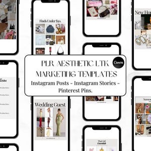 Customizable LTK Templates | Like to Know It Affiliate Marketing & Fashion Designer Templates | Editable Social Media Content for Influencer