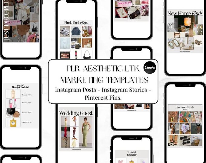 Customizable LTK Templates | Like to Know It Affiliate Marketing & Fashion Designer Templates | Editable Social Media Content for Influencer