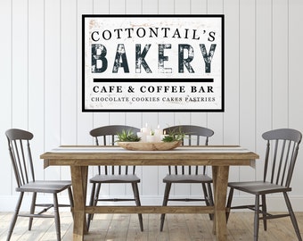 Cottontail Bakery Cafe Digital Print - Instant Download Easter Wall Art - Easter Gift