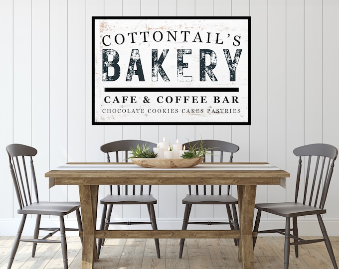 Cottontail Bakery Cafe Digital Print - Instant Download Easter Wall Art - Easter Gift