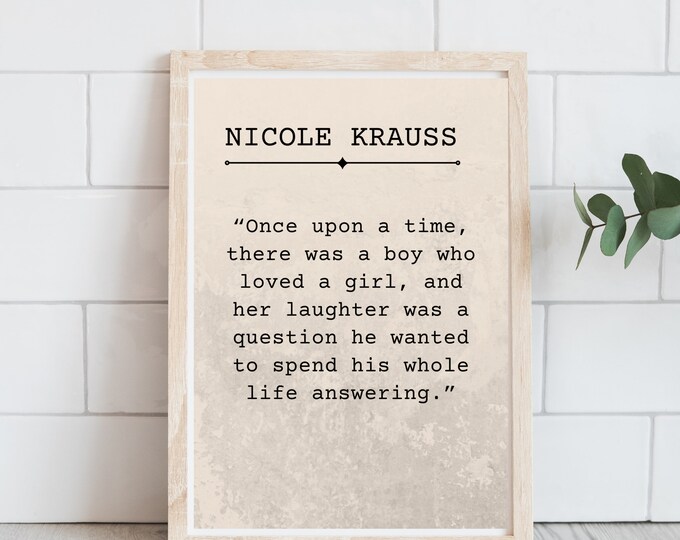 Rustic Farmhouse Decor: Vintage Book Page Sign with 'Once Upon a Time' Quote by Nicole Krauss