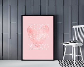 Love Farmhouse Style Valentine's Day Sign - Minimalist Wall Art Printable - Valentine Wall Decor