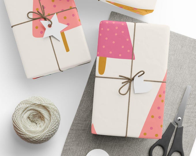 Wrapping Paper, Colorful Trees Cheery Christmas Festive Gift Wrap, Holiday Gift Wrap, Christmas Wrapping, Gift Packaging, Festive Decor