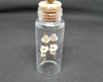 Steampunk skeleton pierced earrings