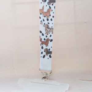 Sausage dog lanyard, personalised dachshund gift, teacher lanyard, dog lover present, sausage dog design, custom gift, vet lanyard gift image 7
