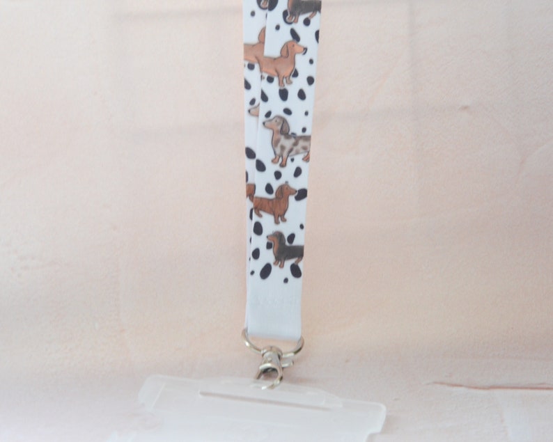 Sausage dog lanyard, personalised dachshund gift, teacher lanyard, dog lover present, sausage dog design, custom gift, vet lanyard gift image 7