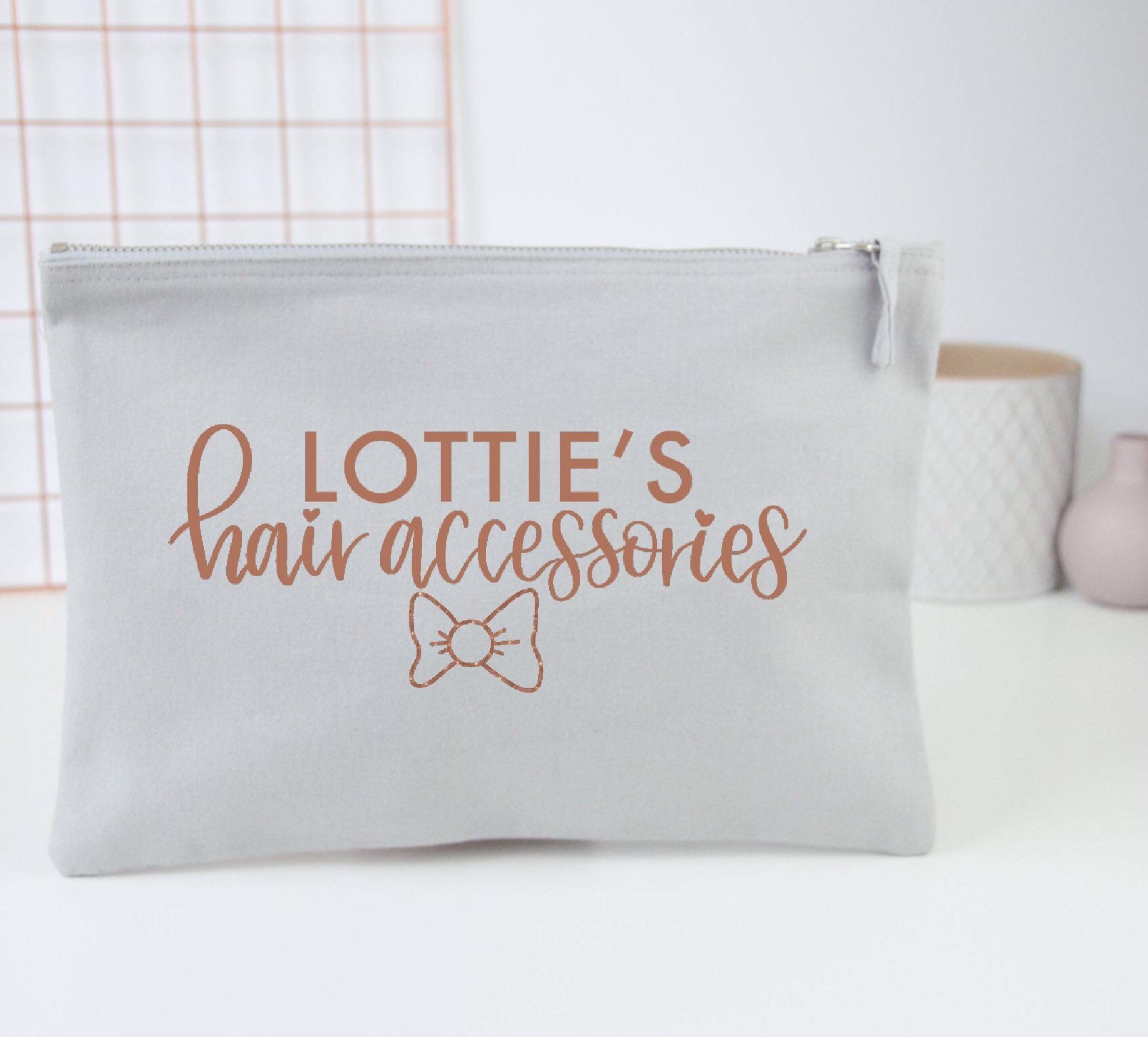 Hair Accessories Bag Personalised Accessory Case Hair Ties Etsy UK