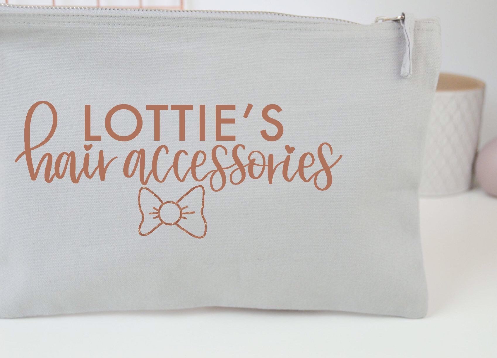 Hair Accessories Bag Personalised Accessory Case Hair Ties Etsy UK