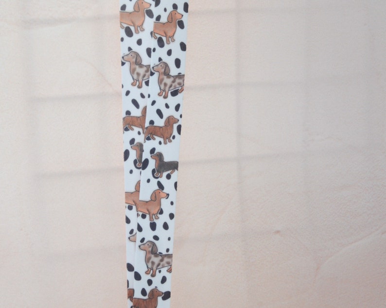 Sausage dog lanyard, personalised dachshund gift, teacher lanyard, dog lover present, sausage dog design, custom gift, vet lanyard gift image 6