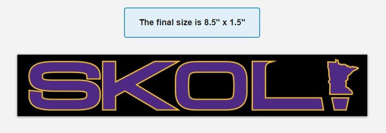 SKOL Letter Font Bumper Sticker image 5