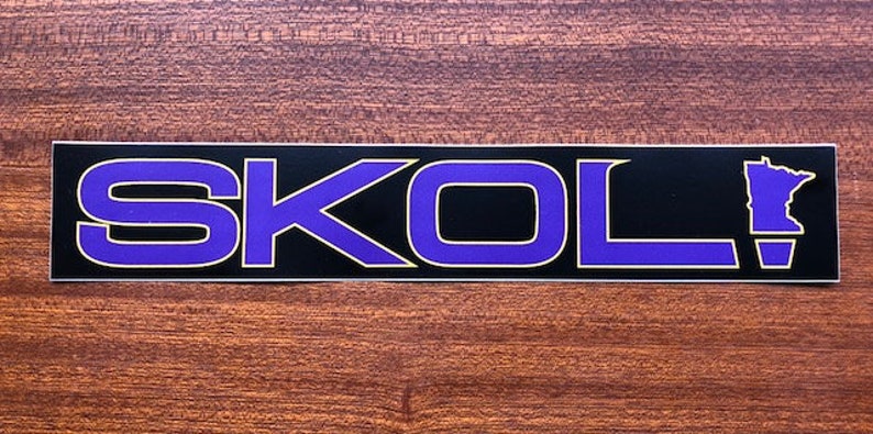 SKOL Letter Font Bumper Sticker image 2