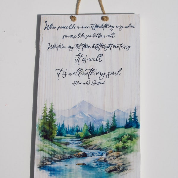 It is well with my soul sign/wooden plaque/hymn wall hanging