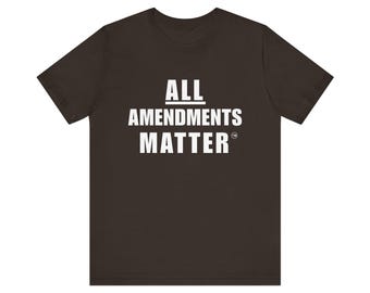 Camiseta unisex "Orgullo americano: Todas las enmiendas importan". Camiseta patriótica de la Constitución de EE. UU. Camiseta suave para cualquier ocasión.