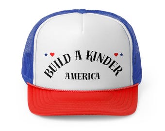 Gorra de camionero "Kindness": apoya la bondad, regalo para activistas, estilo americano, ajustable, ideal para eventos.