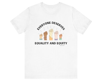 ¡Todos merecemos igualdad y equidad! ¡Diseñado por niños y niñas! ¡Hecho para todos!