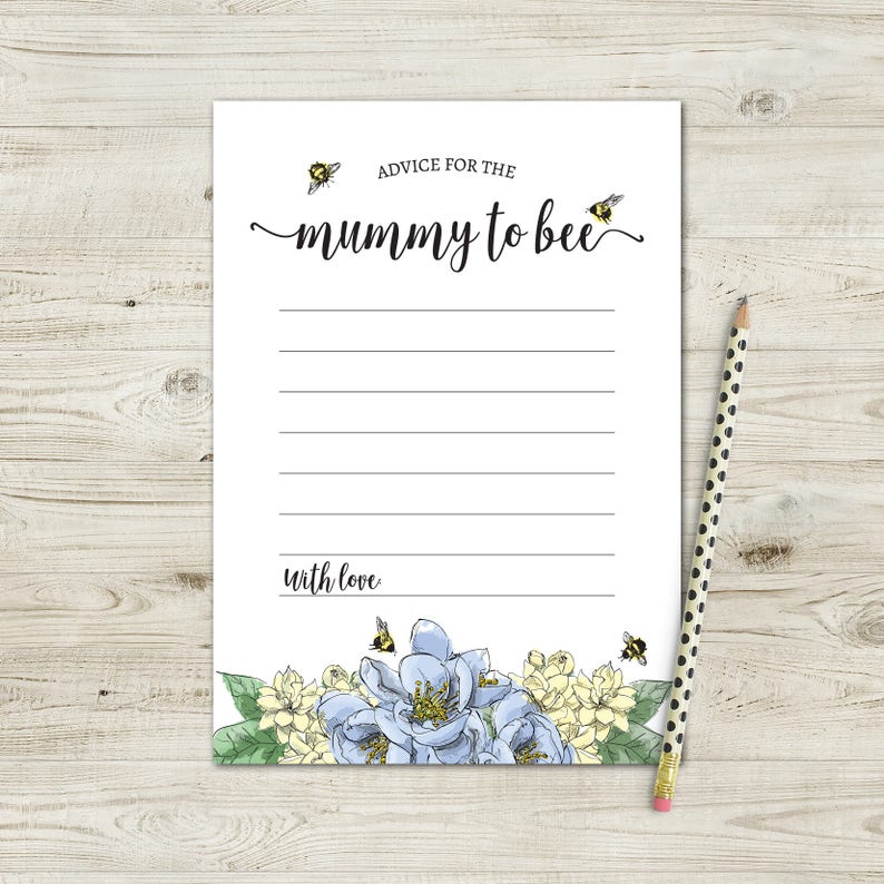 Printable Mummy-to-bee advice for Mummy Cards | Etsy