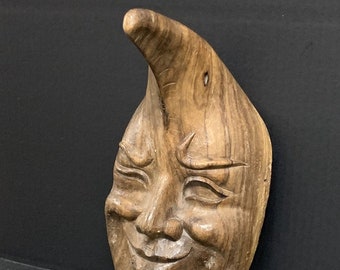 Molde de papel maché de madera maciza tallada de luna creciente