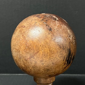 Carved Solid Wood Paper Mache Mold of Round Bulb #127