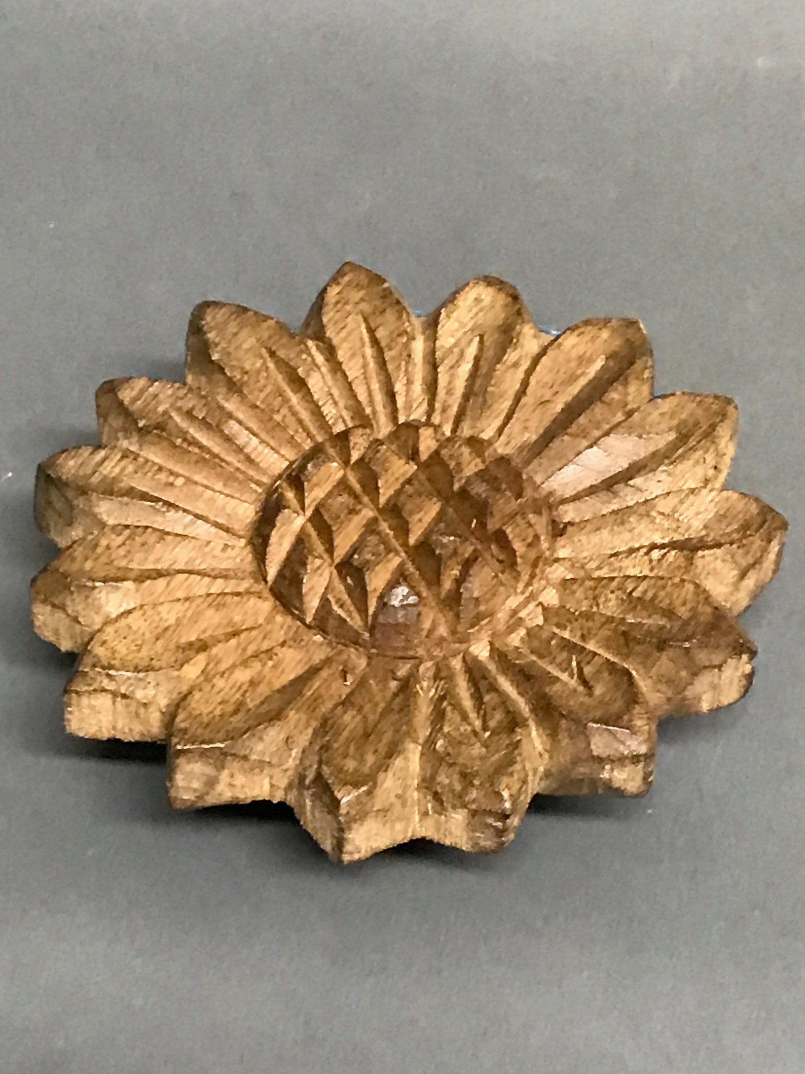 Carved Solid Wood Paper Mache Mold of Sunflower 40 Etsy
