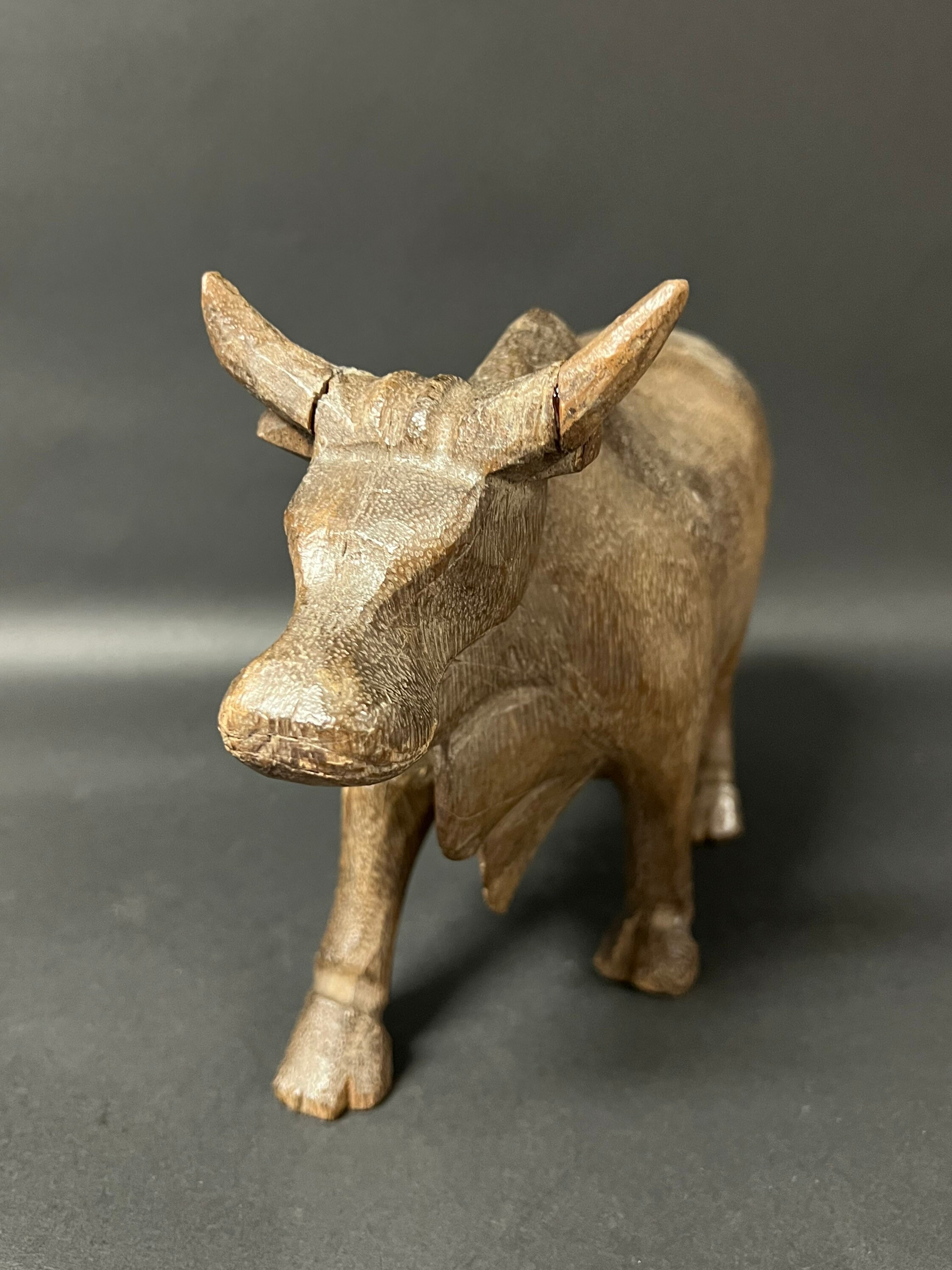 Carved Solid Wood Paper Mache Mold of Cow Etsy