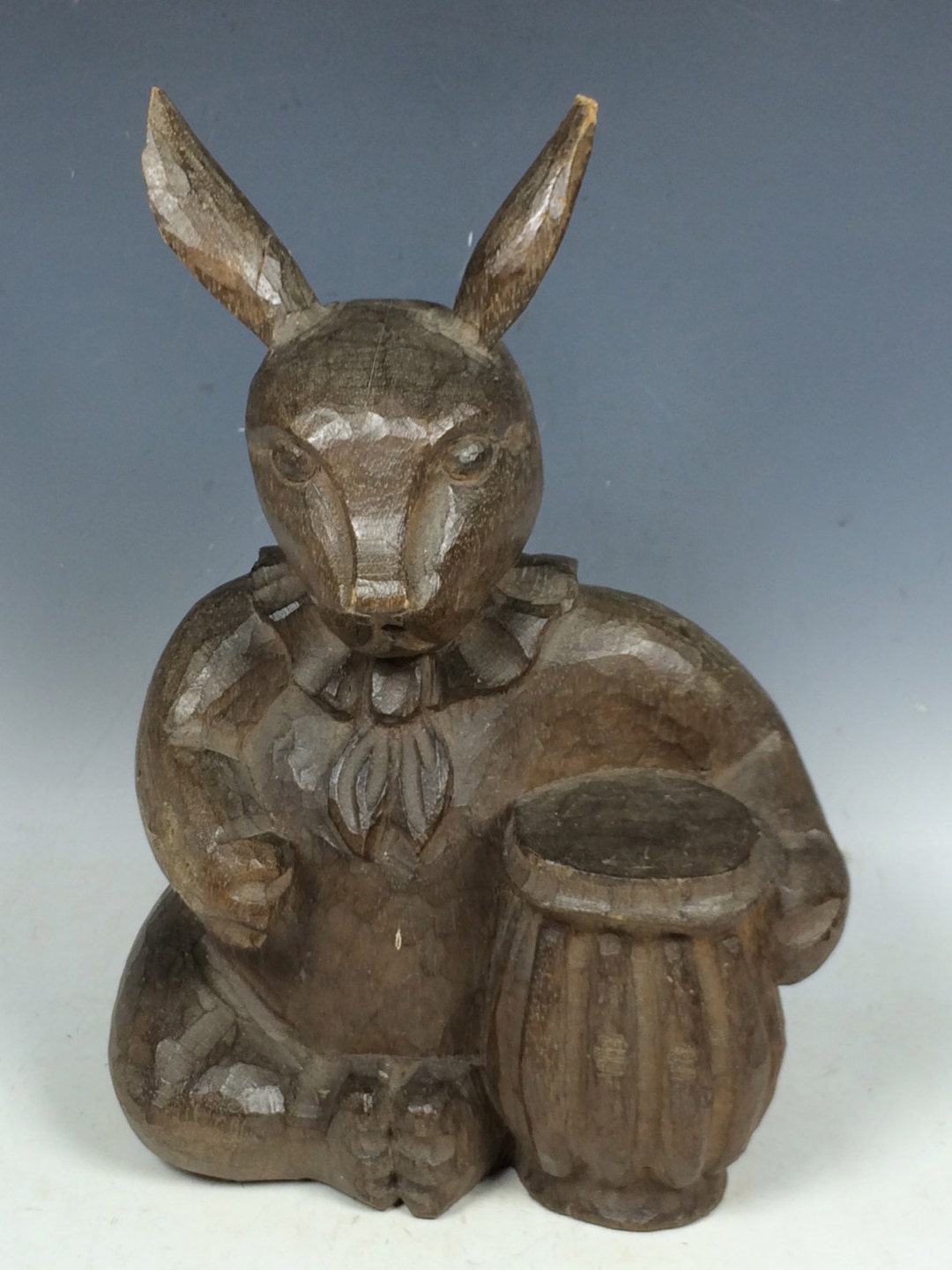 Carved Solid Wood Paper Mache Mold of Rabbit Etsy