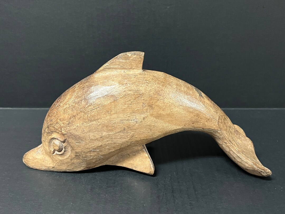 Carved Solid Wood Paper Mache Mold of Dolphin Sculpture 135 Etsy