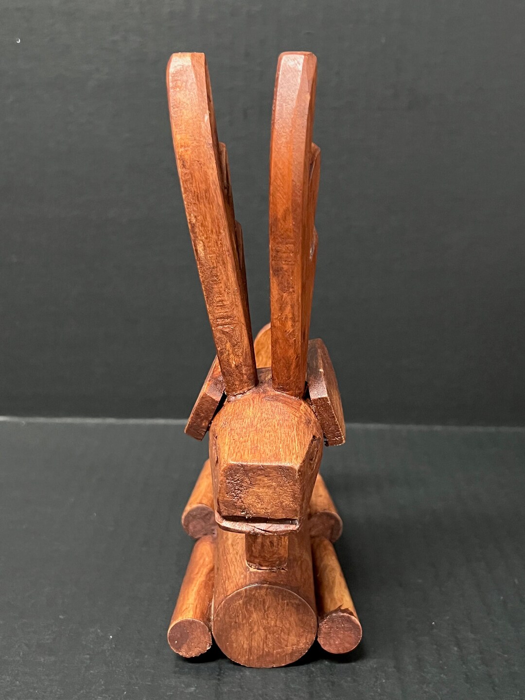 Carved Wood Paper Mache Mold of Sitting Deer Etsy