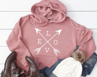 Valentine's Day Hoodie, Love Shirt, Winter Hoodie for Women, Comfy Sweatshirt, Valentines Day