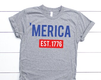 Mens 4th of July Shirt, Merica Shirt, Patriotic Shirt, USA Shirt