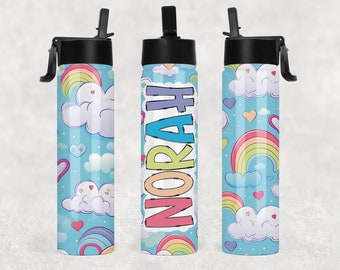 Kid's Water Bottle, Personalized Water Bottle, Rainbow Water Bottle, Kids Water Bottle Personalized