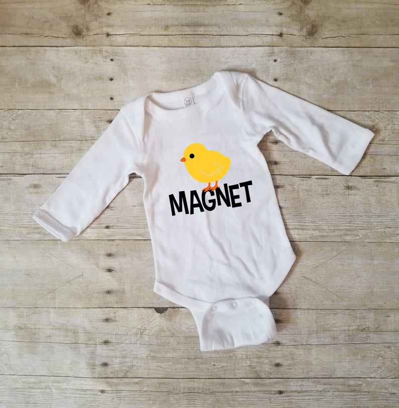 Chick Magnet Funny Outfit For Boys Toddler Kids T-Shirt For Easter