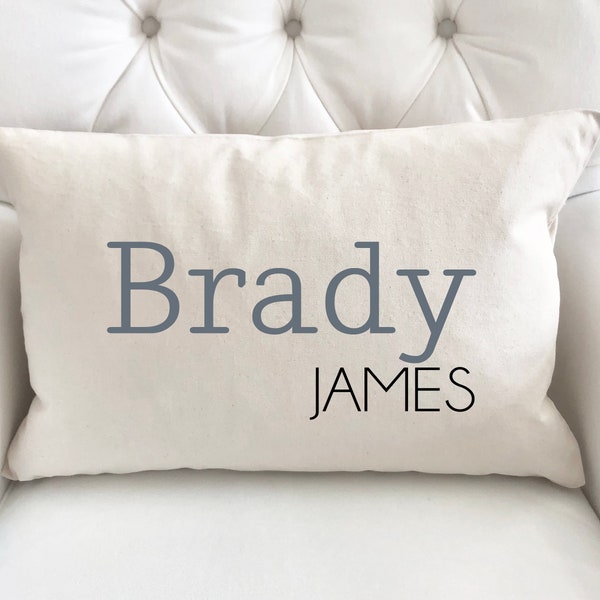 Personalized Baby Pillow, Nursery Pillow, Name Pillow, Baby Shower Gift, New Baby Gift, Baby Boy Gift