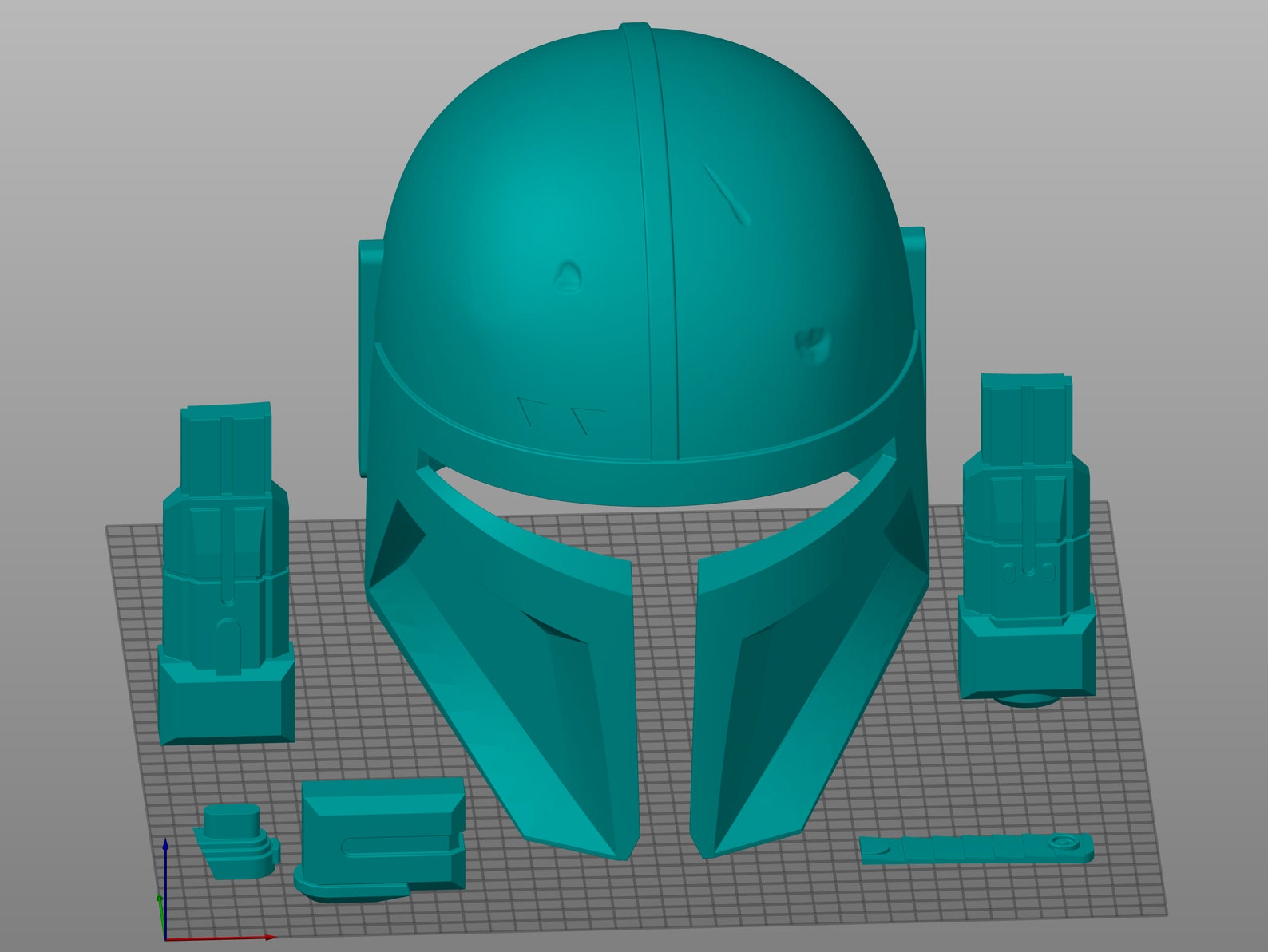 Heavy Infantry Mandalorian Helmet 3D Model Etsy