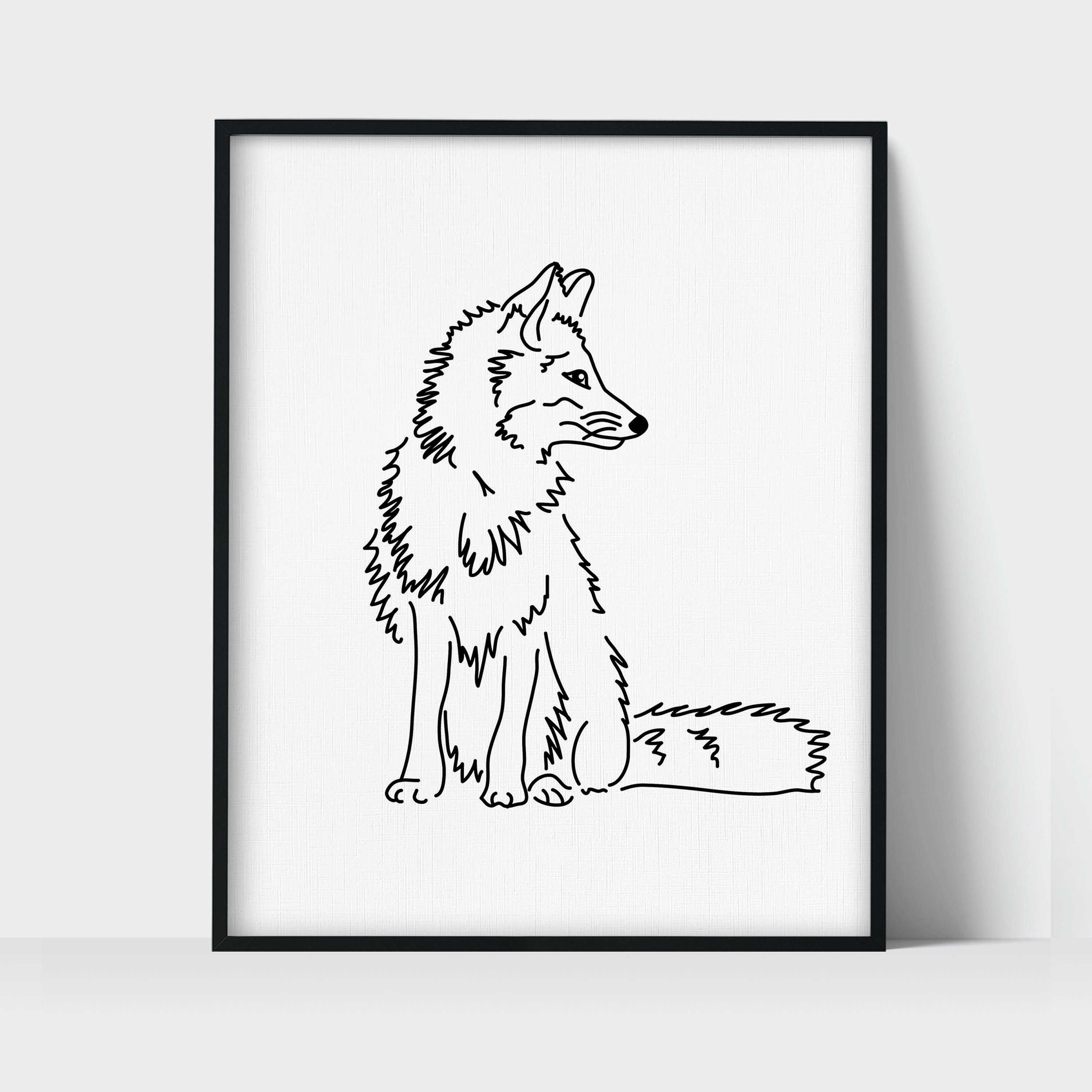 Wildlife Fox Animal Line Art Drawing Unframed Print - Etsy Wildlife Fox Animal Line Art Drawing Unframed Print - Etsy