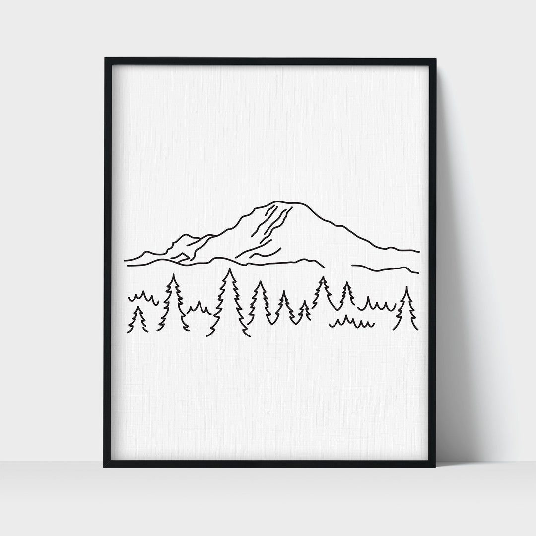 Mountain print Essential T-Shirt for Sale by Art-of-Heart