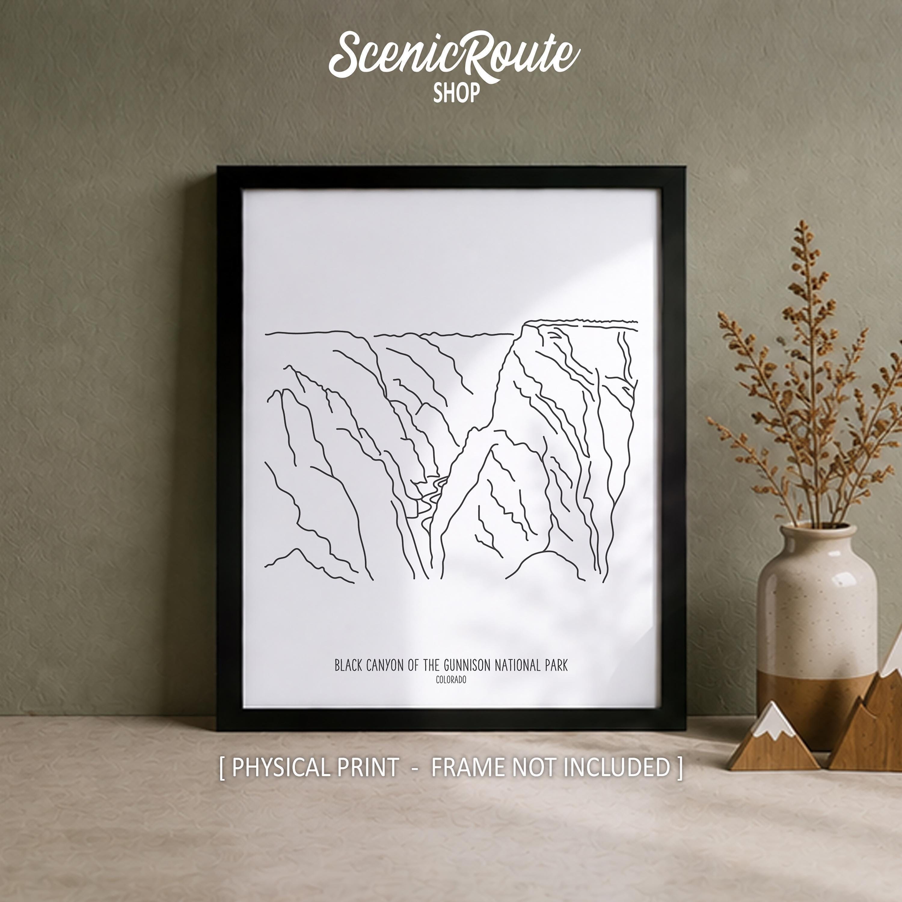 Black Canyon of the Gunnison National Park Line Art Print