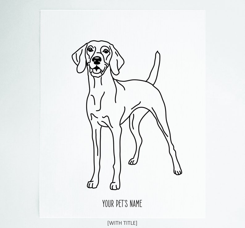 Vizsla Dog Line Art Minimalist Wall Art Drawing Dogs & Etsy