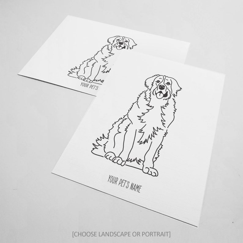 Bernese Mountain Dog Line Art Minimalist Wall Art Drawing Etsy