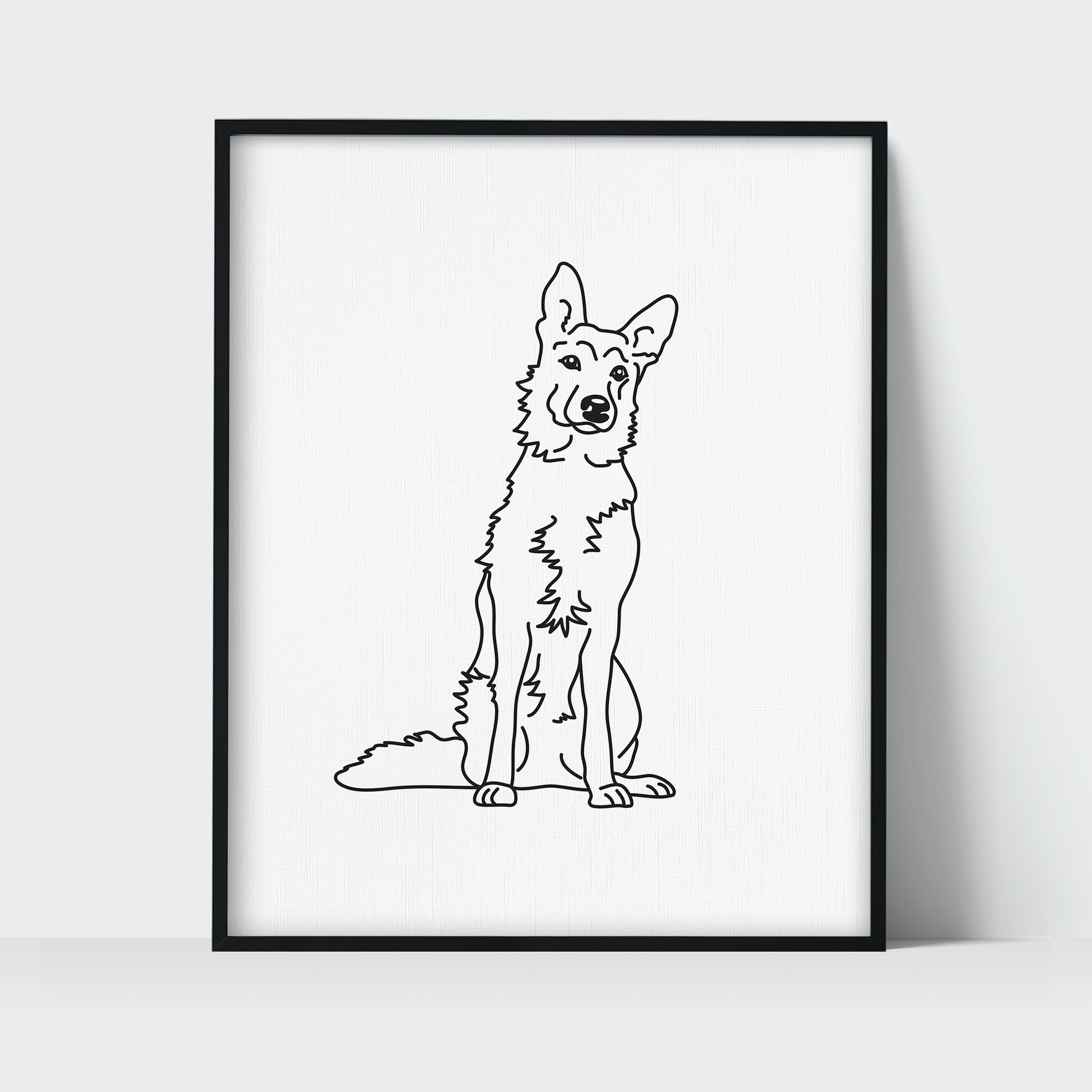 German Shepherd Line Art