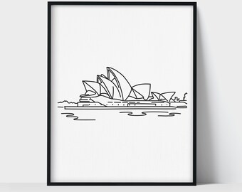 Sydney opera house icon in cartoon style isolated Vector Image