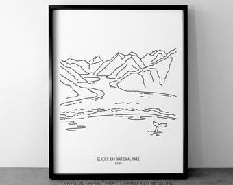 Camelback Mountain Line Art Print: Arizona Landscape, Minimalist