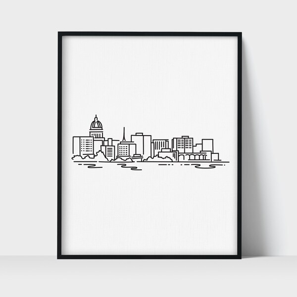 Madison Skyline Etsy