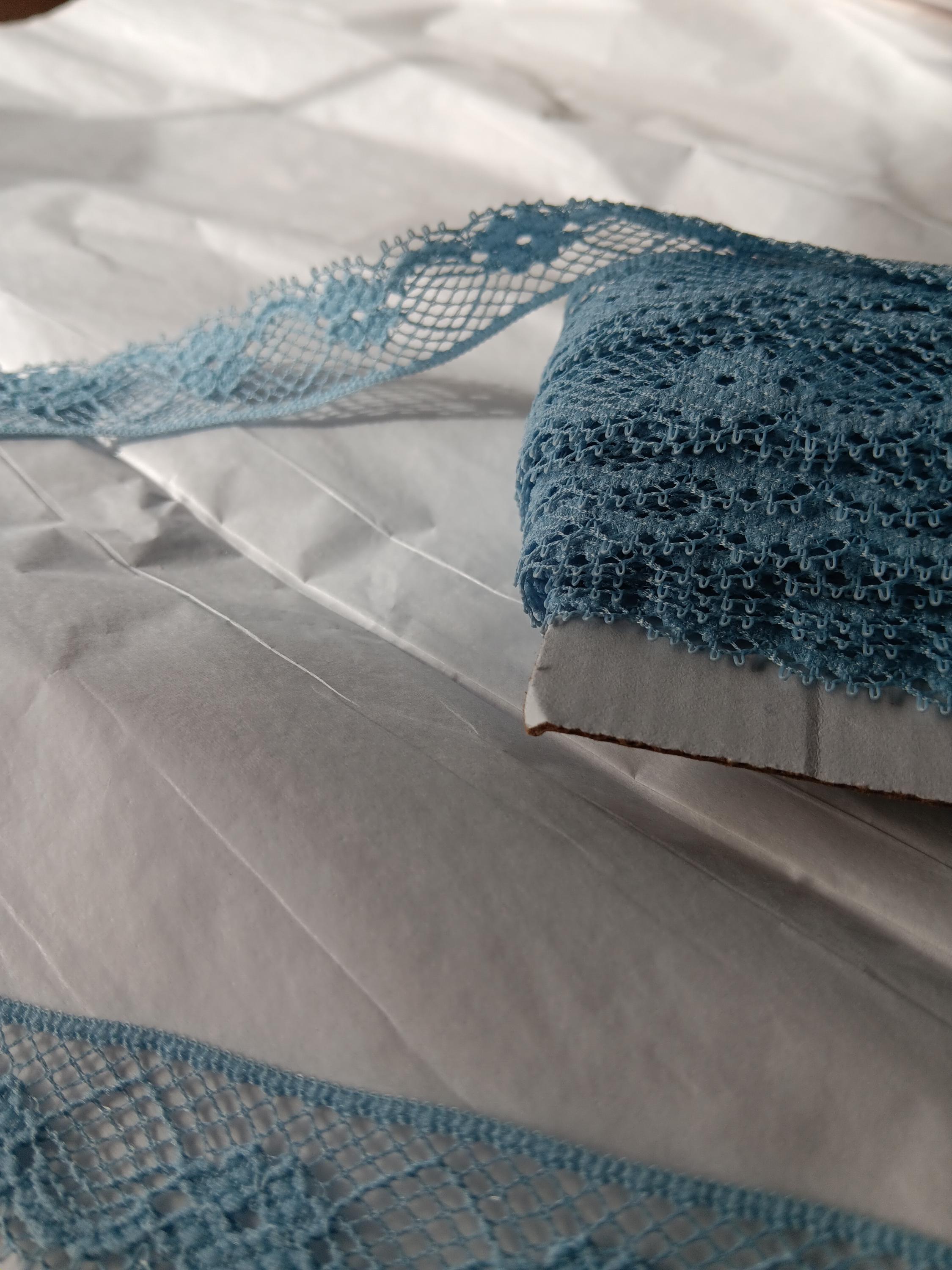 Vintage Soft Dull Blue Edging Clothing Trim Decorative Trim Mesh With ...
